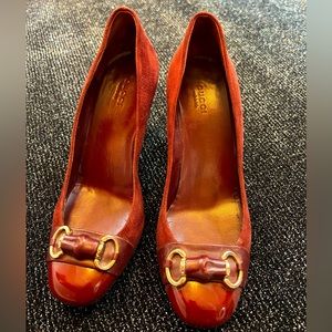 Maroon suede Gucci pumps 37.5 (7.5)